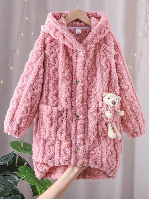 Kids Clothing Sale | Plush House Robe & Bear Toy Set | Girls Boutique