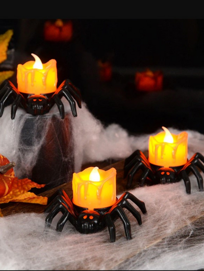 Mia Belle Girls Spider LED Candles | Halloween Accessories