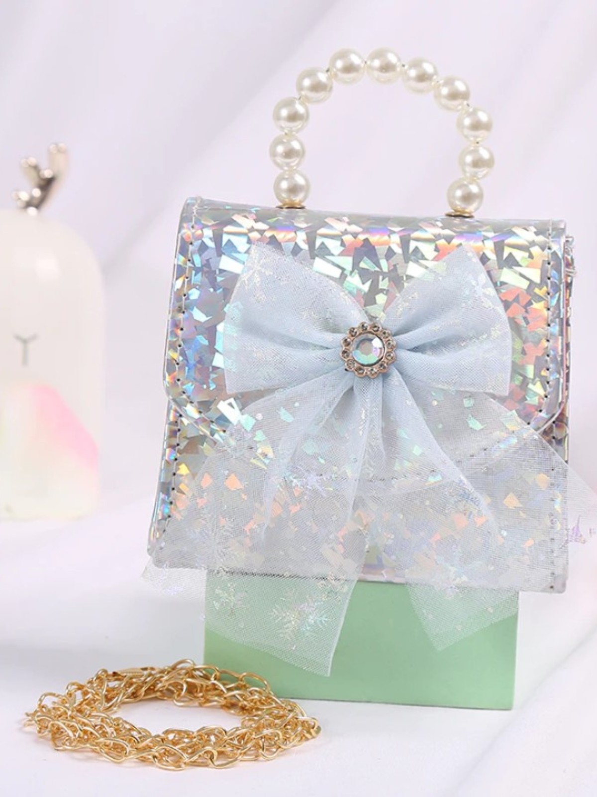 Mia Belle Girls Pearl Handle Mini Bag | Girls Accessories