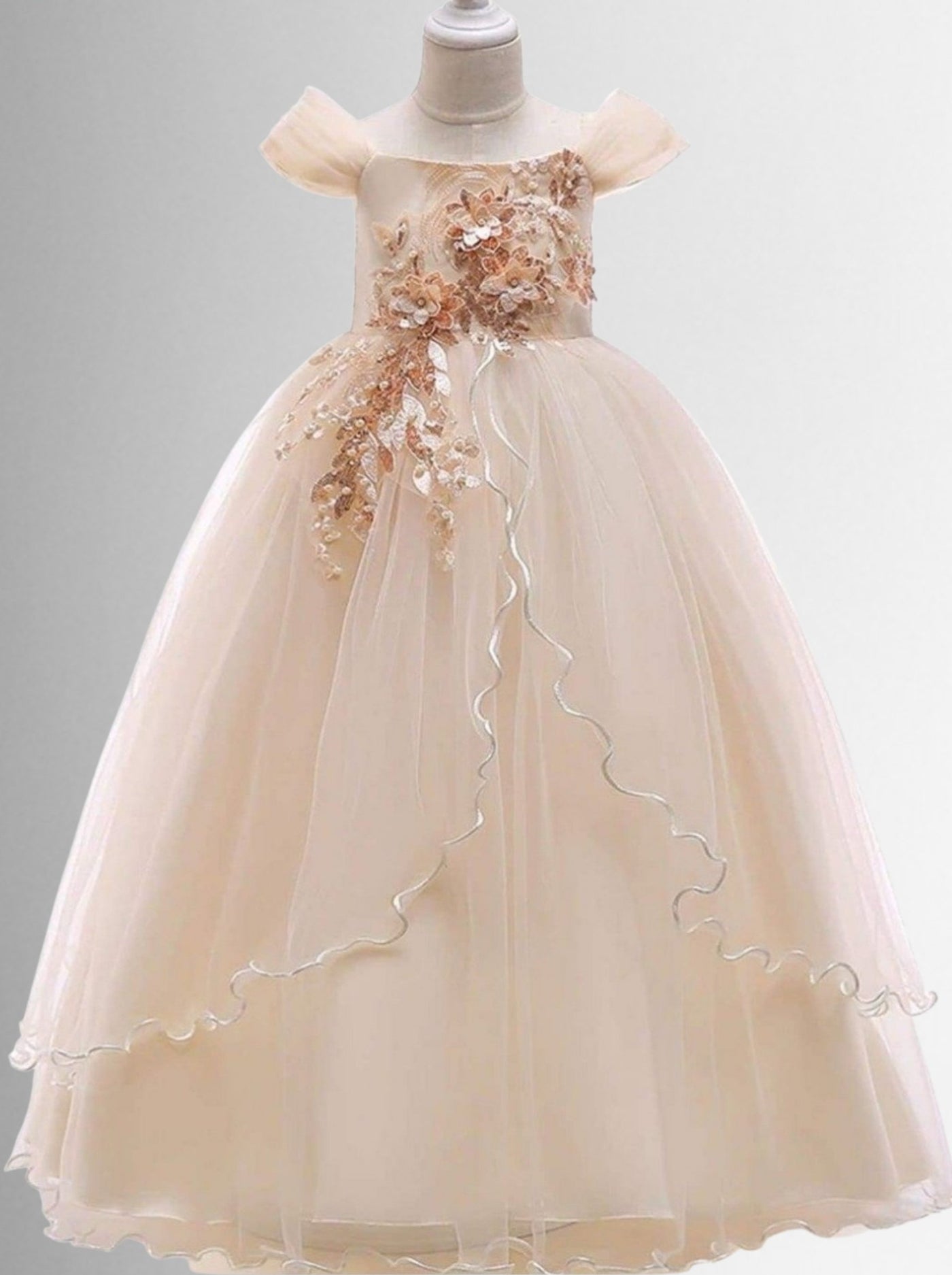 Girls Formal Dresses | Regal Beauty Embellished Princess Gown