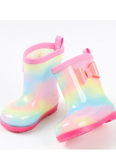 Shoes By Liv & Mia | Gradient Rainbow Rain Boots - Mia Belle Girls