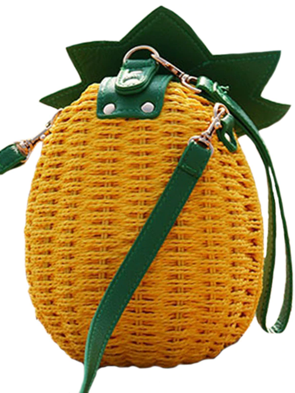 Freshly Picked Woven Pineapple Crossbody Bag