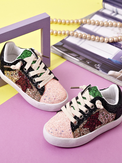 Shoes By Liv & Mia | Girls Sequin Casual Sneakers - Mia Belle Girls