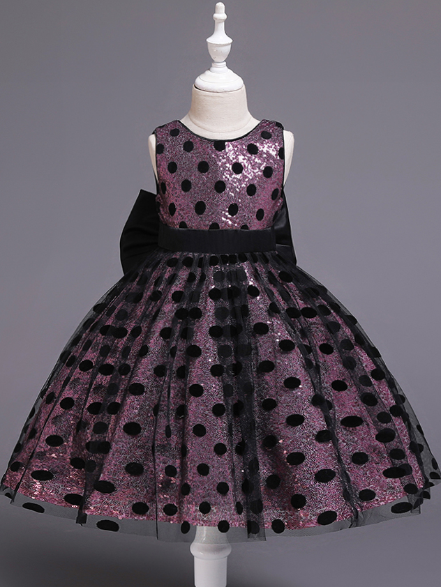 Girls Sparkle Dresses | Polka Dot Tulle Sequin Princess Party Dress