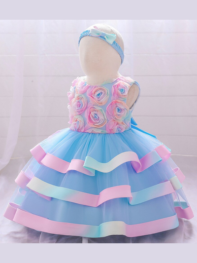 Colors And Cupcakes Rainbow Tiered Tutu Gown