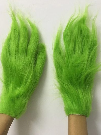 Mommy and Me Plush Grinch Gloves