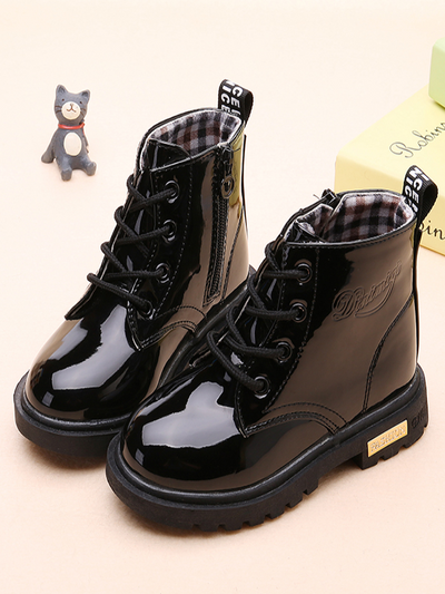 Little Girls Black Patent Boots | Mia Belle Girls Shoes & Accessories