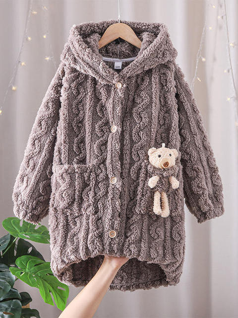 Kids Clothing Sale | Plush House Robe & Bear Toy Set | Girls Boutique