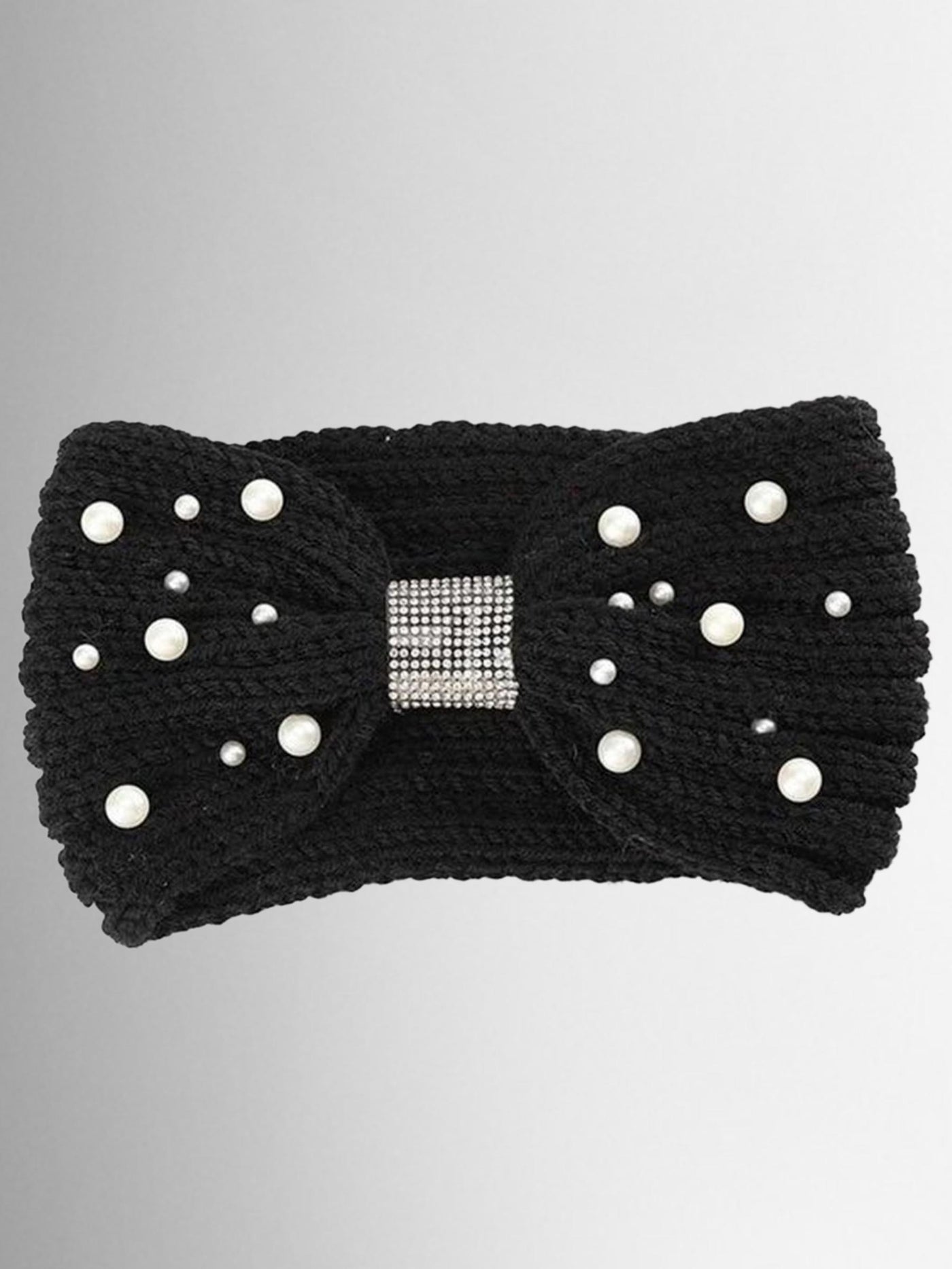 Kids Accessories | Pearl & Rhinestone Knit Headband | Mia Belle Girls