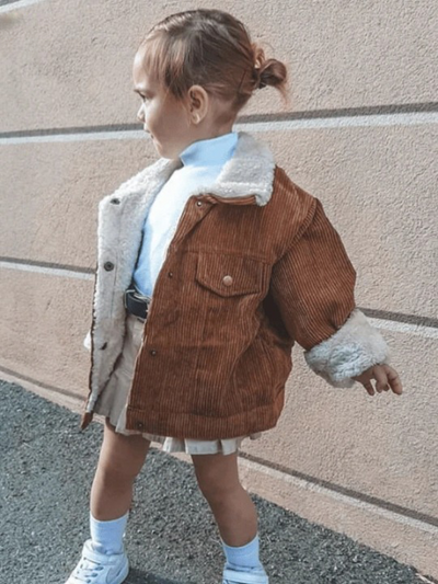 Toddler Clothing Sale | Fleece Lined Snap Close Jacket | Girls Boutique
