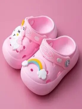 Girls Unicorn Croc Inspired Slides By Liv and Mia - Pink