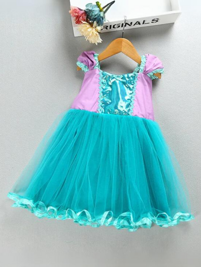 Mia Belle Girls Mermaid Princess Tutu Dress | Princess Dress Up