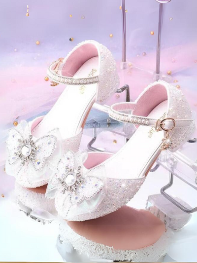 Mia Belle Girls Crystal Ankle Strap Shoes | Shoes By Liv & Mia