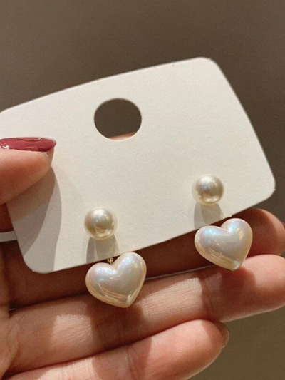 Mia Belle Girls Pearl Heart Earrings | Girls Accessories