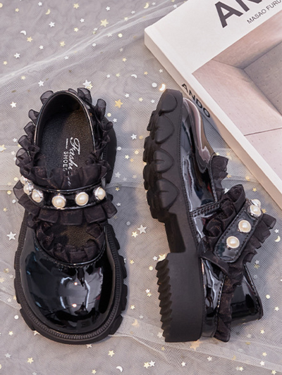 Mia Belle Girls Ruffle Mary Jane Heels | Shoes By Liv & Mia