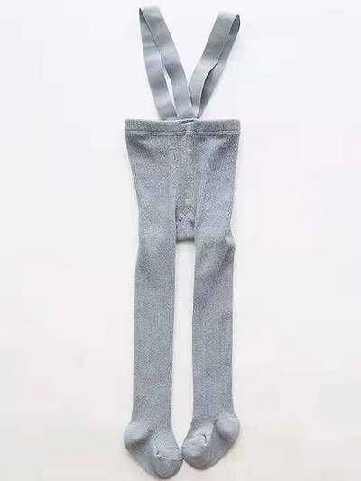 Baby High Waist Overall-Style Leggings Grey