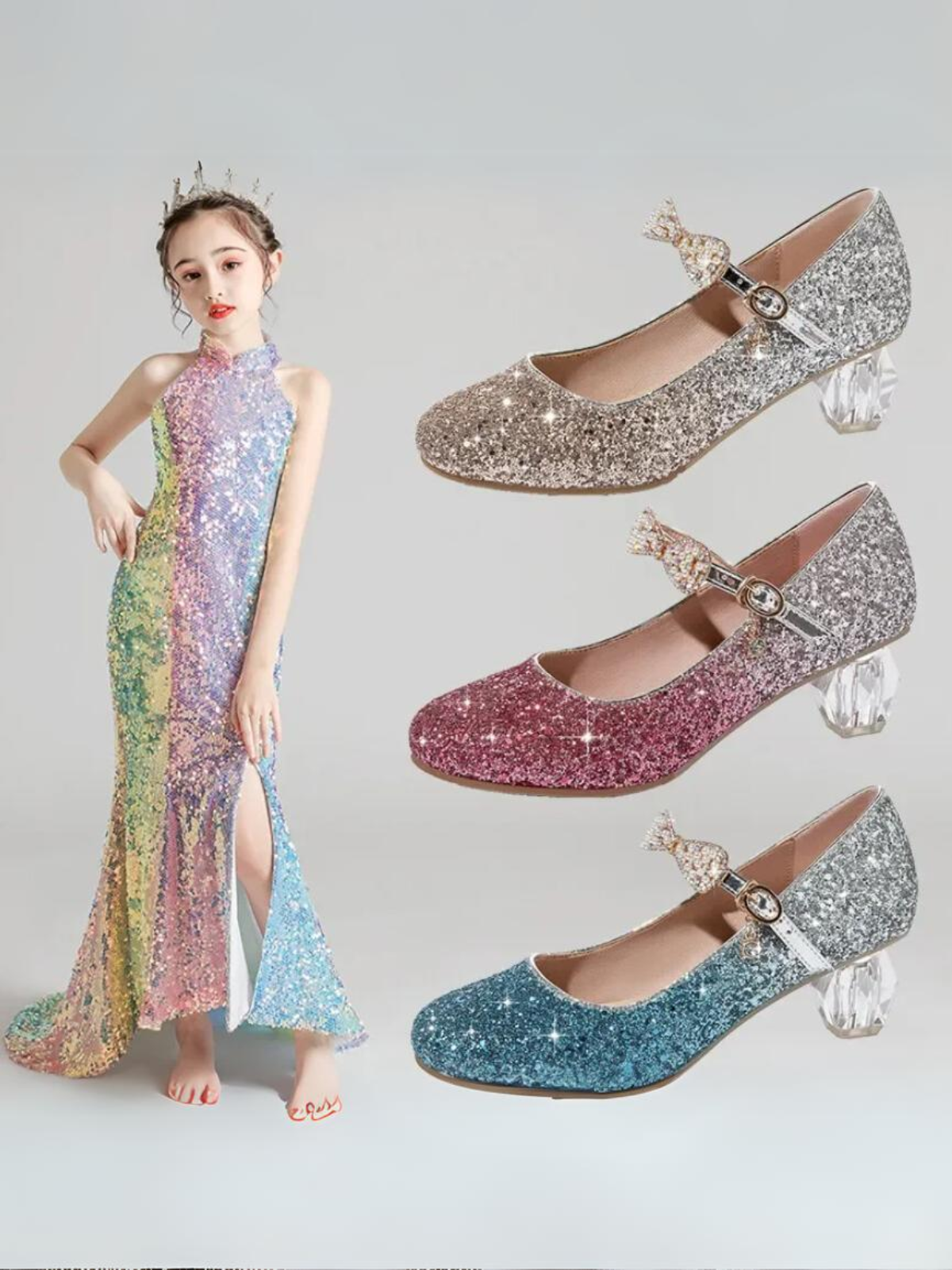 Mia Belle Girls Glitter Mary Jane Shoes | Shoes By Liv & Mia