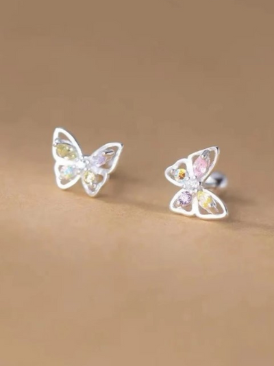 Whimsical Mood Butterfly Stud Earrings