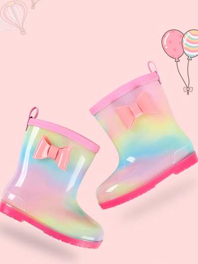 Shoes By Liv & Mia | Gradient Rainbow Rain Boots - Mia Belle Girls