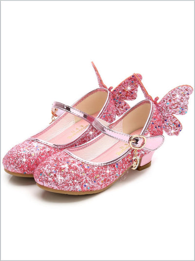 Butterfly Mini Heels | Mary Jane Flats w. Mini Heels - Mia Belle Girls
