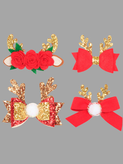 Cute Christmas Accessories | Girls Festive Sparkle Holiday Bow Clip