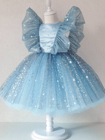 Little Girls Formal Wear | Sequin Star Formal Dress | Mia Belle Girls