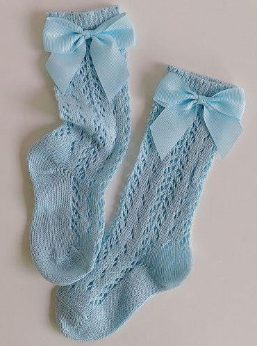 Girls Little Crochet with Bow Socks