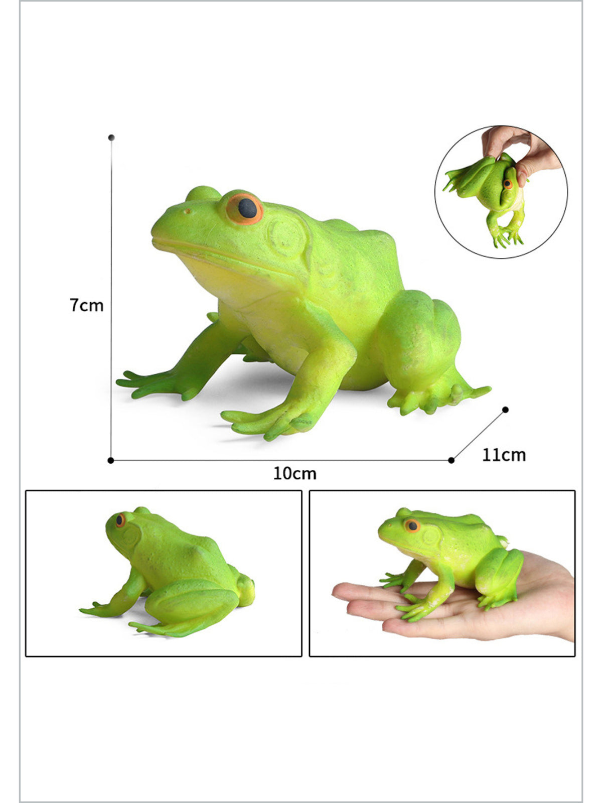 Kids Halloween Accessories | Girls Toy Rubber Frog Flexible Figurine