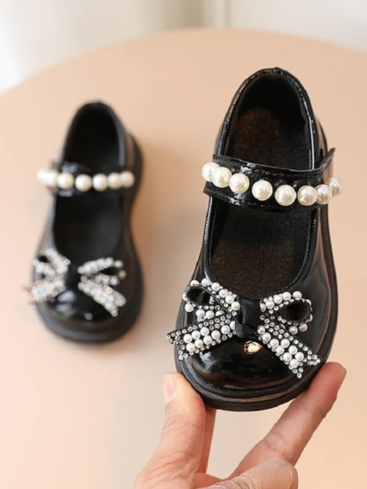 Mia Belle Girls Pearl Strap Mary Jane Shoes | Shoes By Liv & Mia