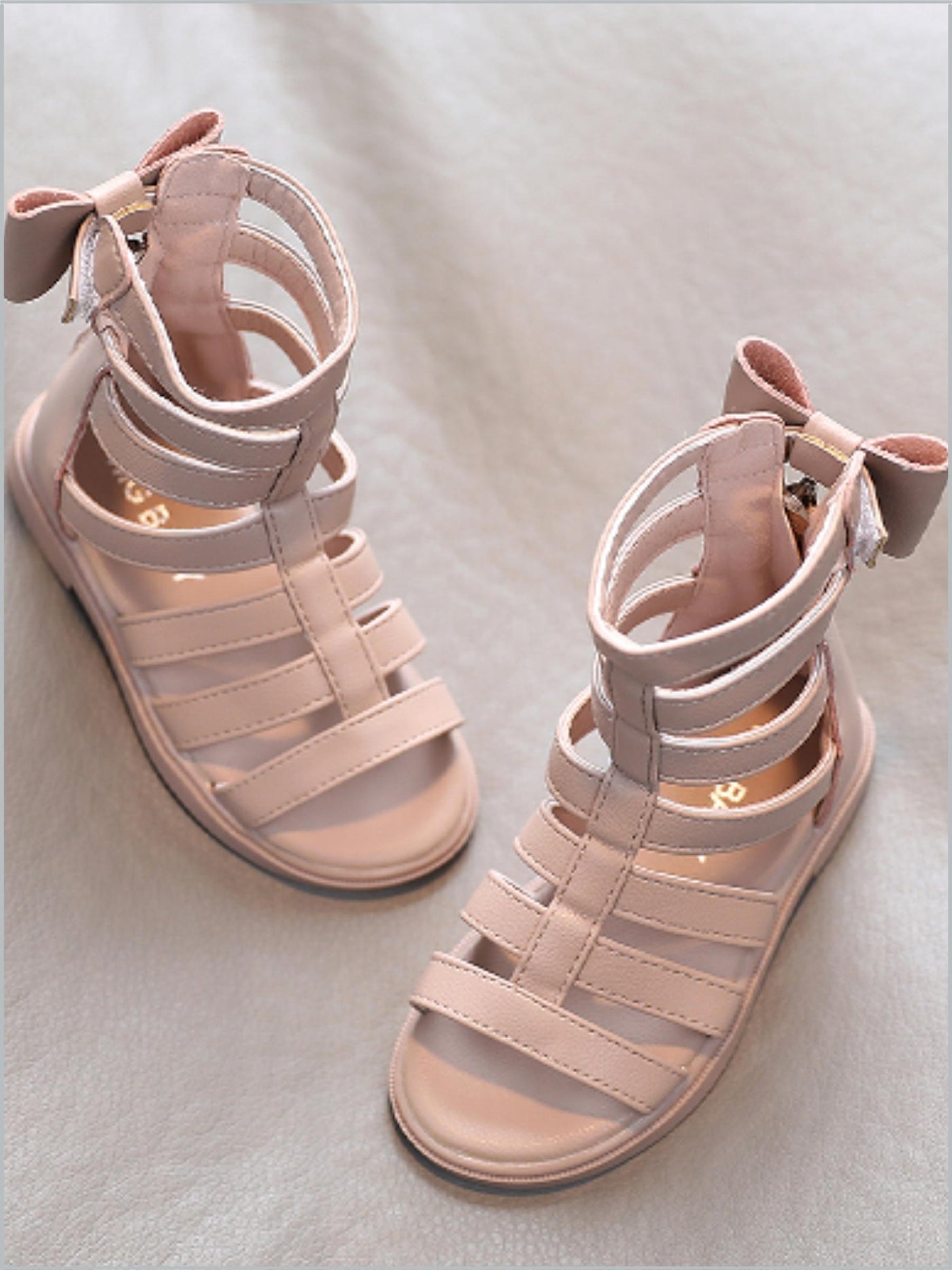 Girls Cute Bow Gladiator Boot Sandals By Liv and Mia