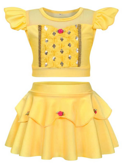 Pretty Princess Yellow Two Piece Swimsuit