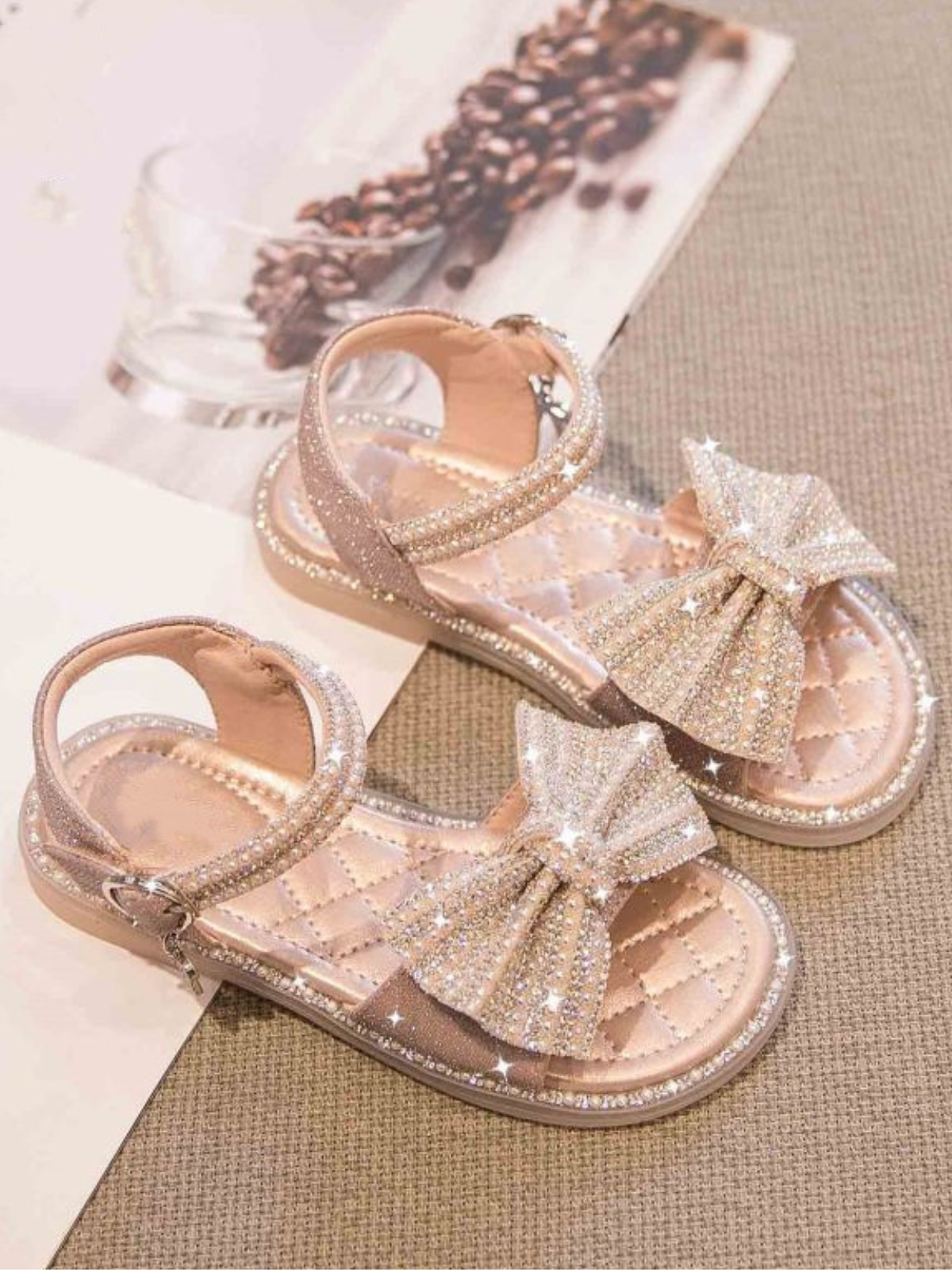 Starry Nights Rhinestone Ankle Strap Sandals By Liv and Mia