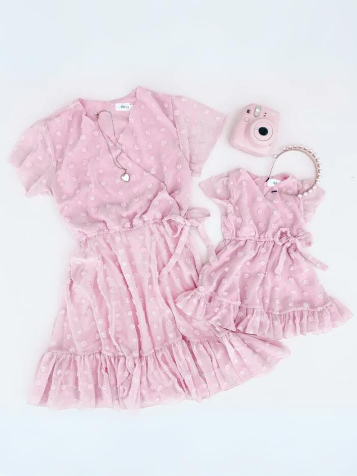 Mia Belle Girls Pom Pom Bubble Chiffon Dress | Mommy And Me Outfits