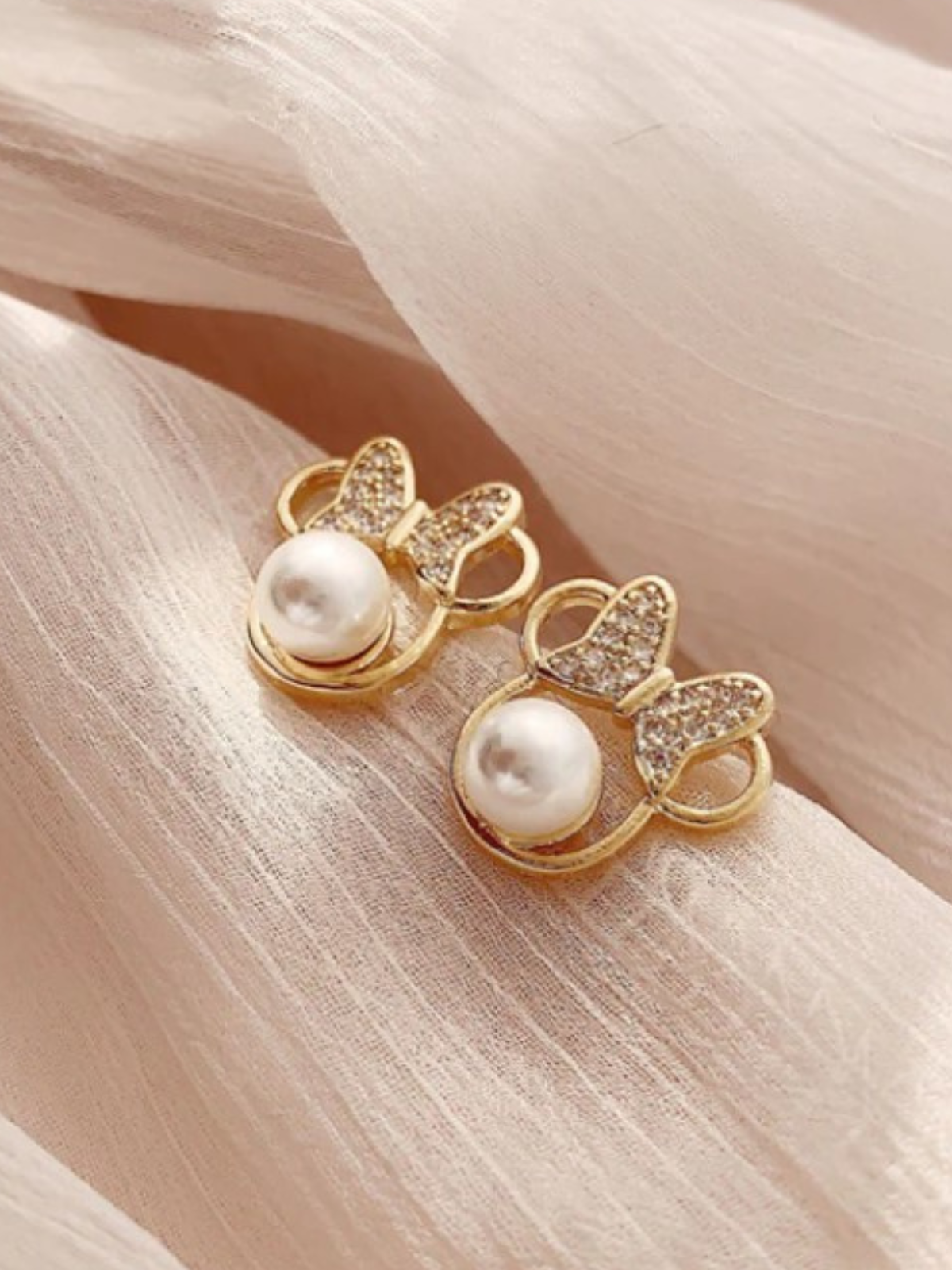 Mia Belle Girls Pearl And Bow Stud Earrings | Girls Accessories