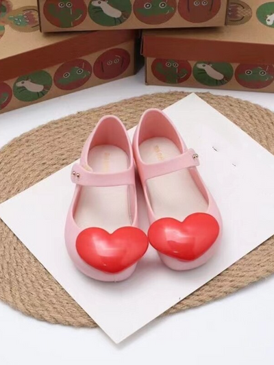 Toddler Shoes By Liv & Mia | Girls Boutique Big Heart Jelly Flats