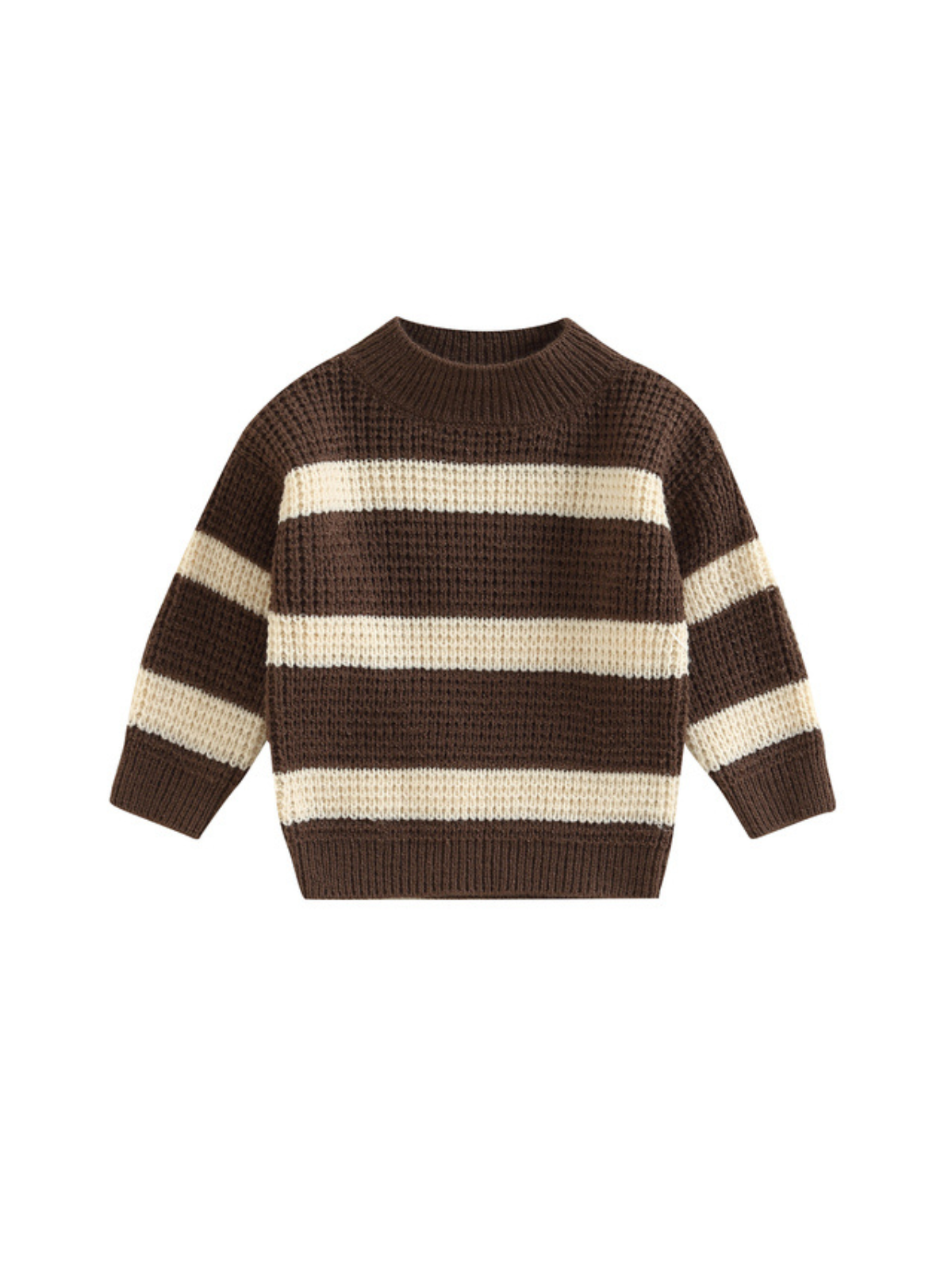 Girls Clothing Sale | Toddler Striped Waffle Sweater | Mia Belle Girls