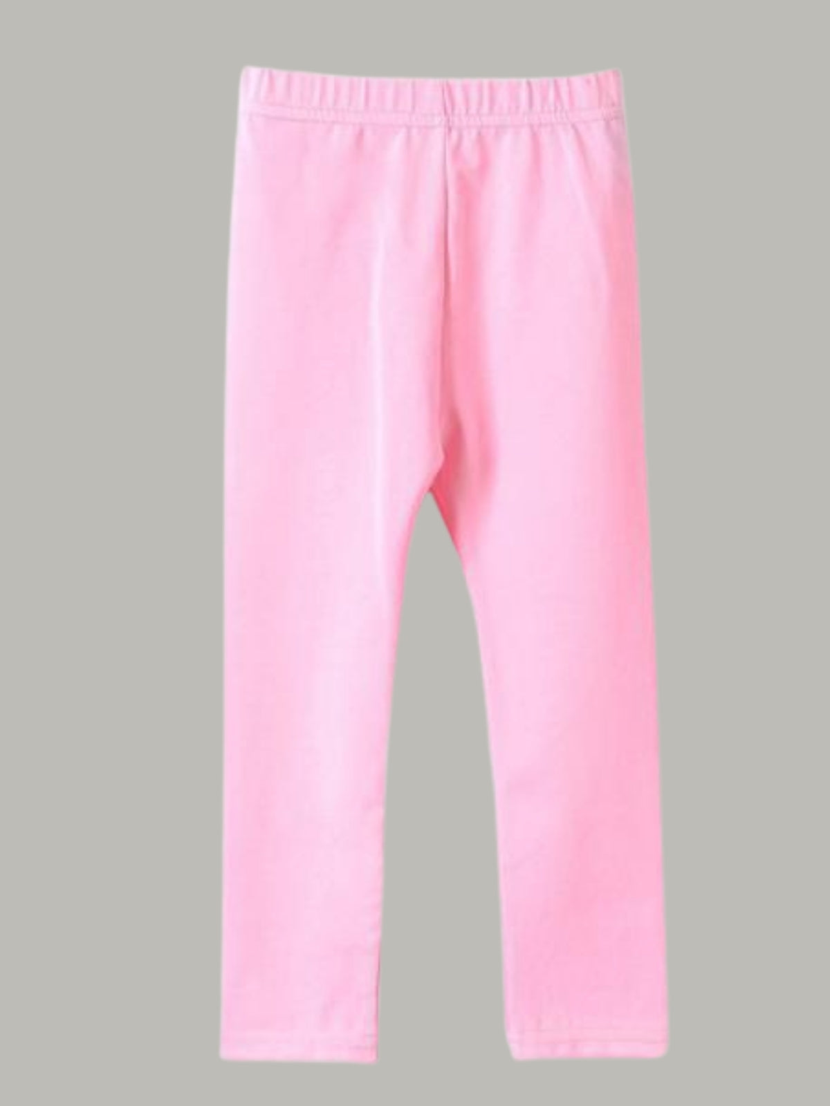Girls Soft Elastic Candy Color Leggings - pink