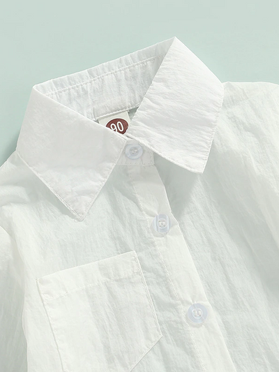 Mia Belle Girls Top, Shirt & Paperbag Shorts Set | Resort Wear