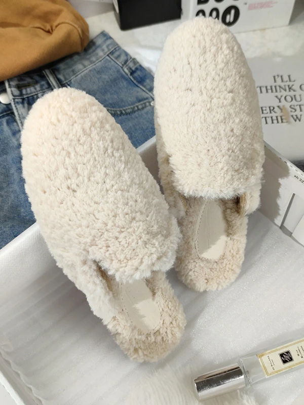 Women's Stylish Fuzzy House Slippers By Liv and Mia - Mia Belle Girls