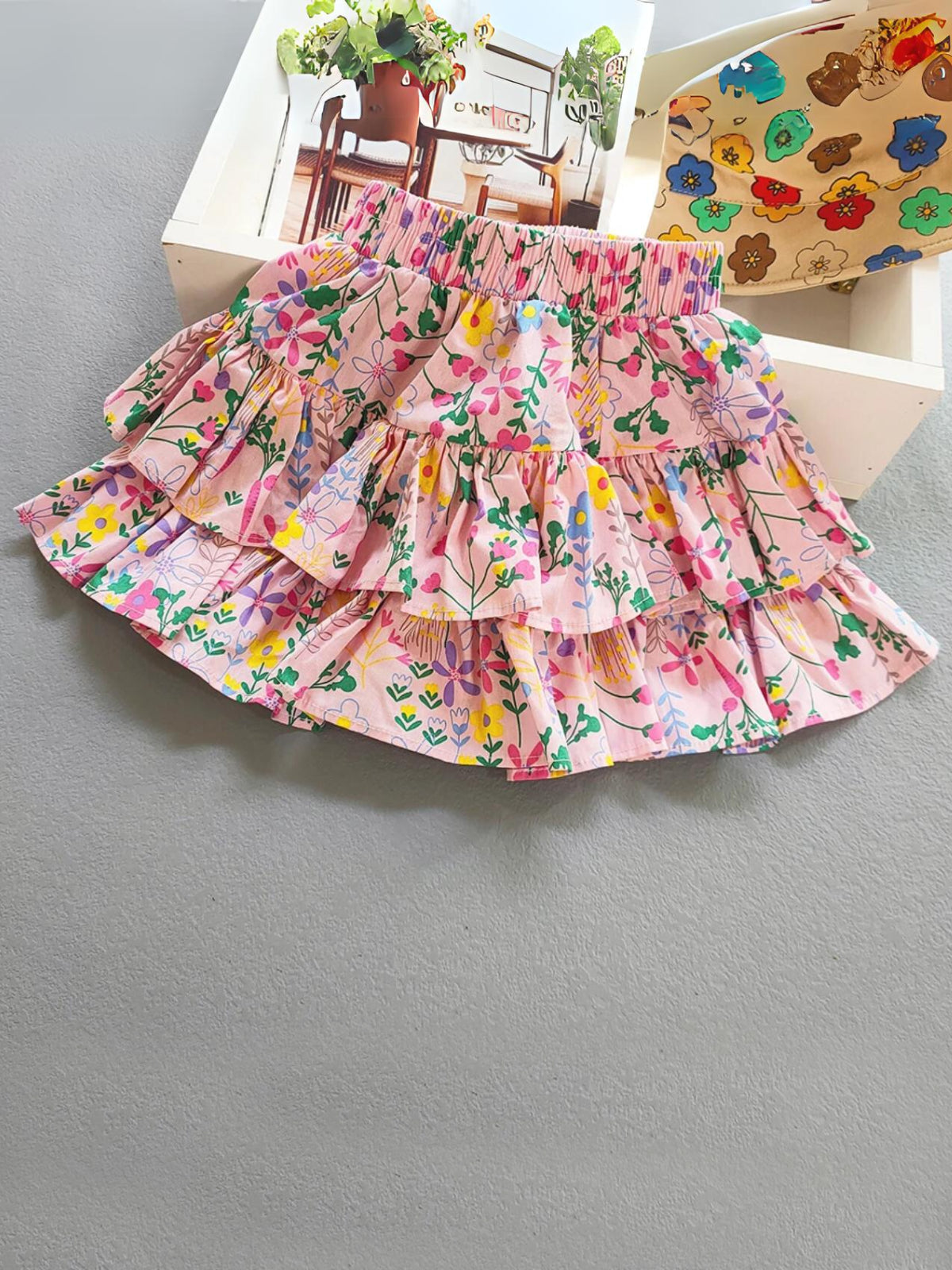Mia Belle Girls Tiered Floral Skirt | Girls Summer Outfits
