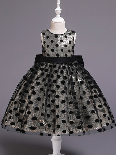 Girls Sparkle Dresses | Polka Dot Tulle Sequin Princess Party Dress