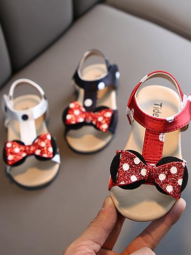 Minnie Inspired Polka Dot Sandals | Shoes by Liv & Mia - Mia Belle Girls