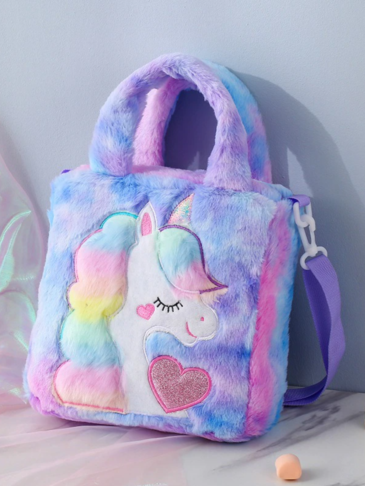Back To School Bags | Plush Rainbow Unicorn Bag | Mia Belle Girls