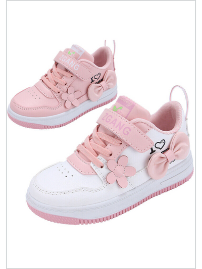 Keep It Pink Flower High-Top Sneakers By Liv and Mia