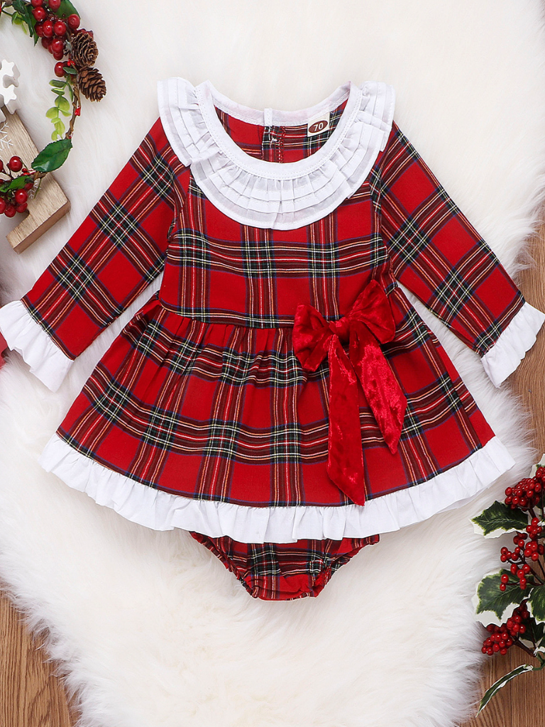 Baby Christmas Party Ready Dress and Shorts Set