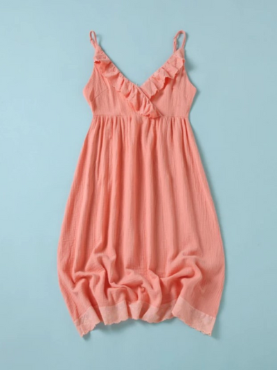 Mommy & Me Matching Dresses | Peach Ruffle Dress | Mia Belle Girls