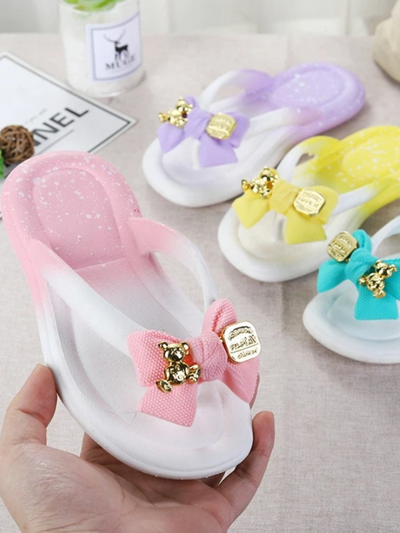 Little Kids Shoes | Girls Ombre Sparkle Slides | Mia Belle Girls