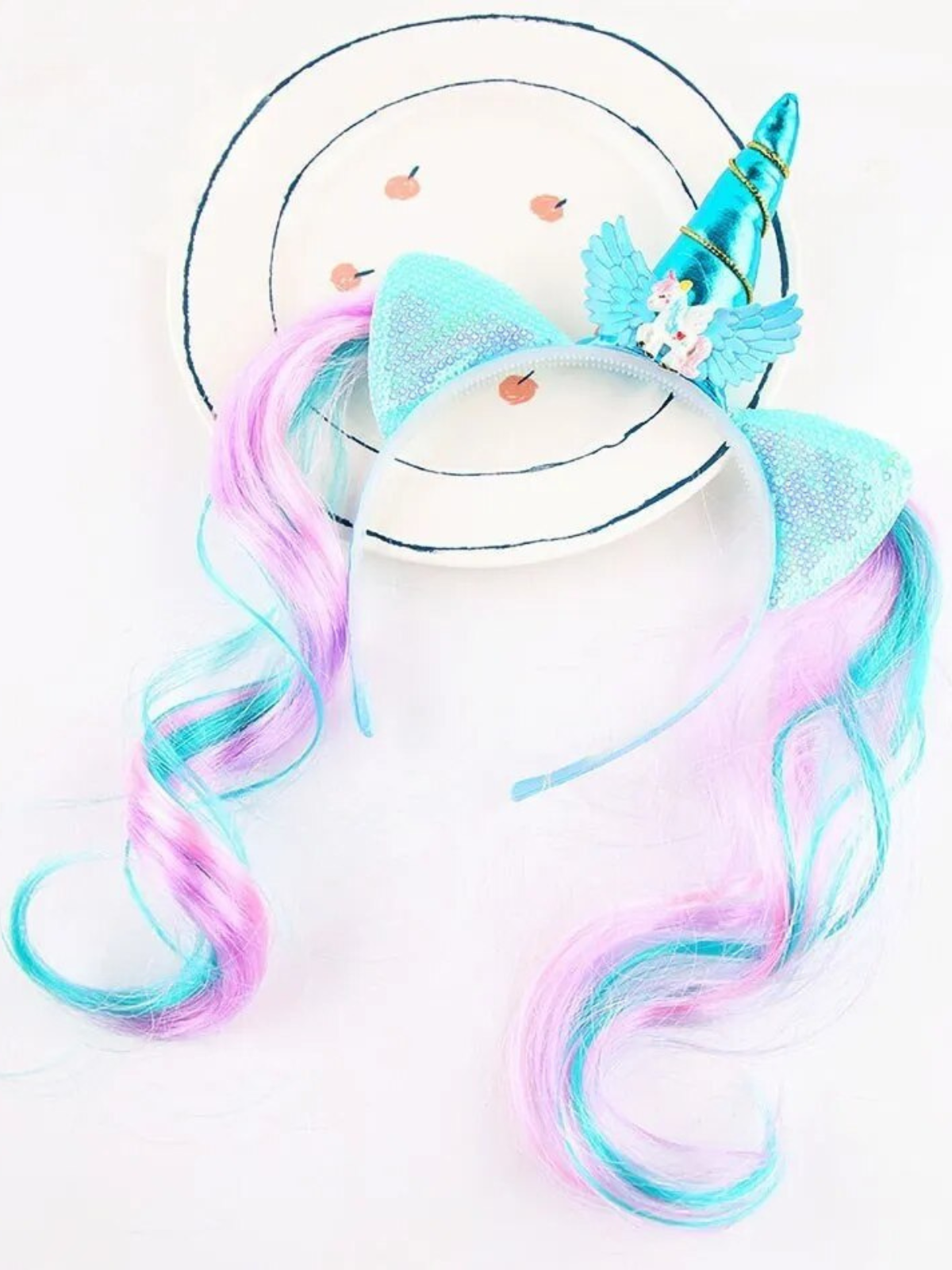 Mia Belle Girls Candy Curls Unicorn Headband | Accessories