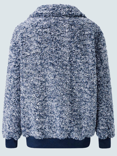 Women's Fleeced & Fabulous Quarter-Zip Pullover Sweater Blue