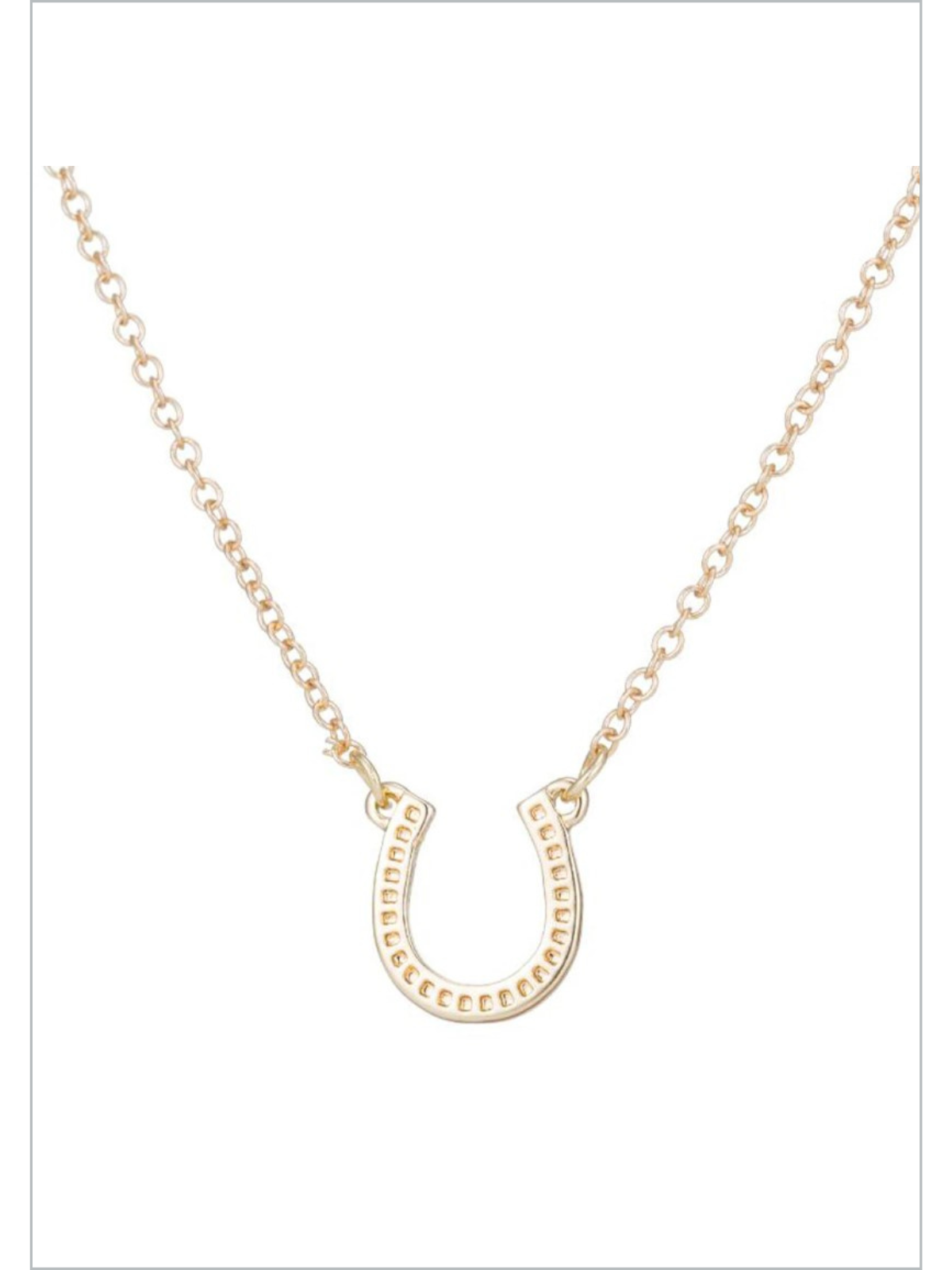 My Lucky Girl Horseshoe Cowgirl Necklace